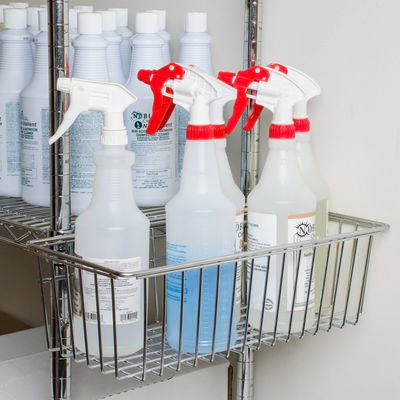 Stainless Steel Chrome Plate Stackable Wall Wire Baskets Storage , Small Wire Containers