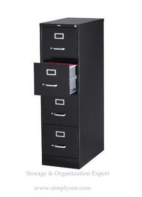 Modern Colorful 4 Drawers Lockable Metal Vertical File Cabinets For Legal Size Hanging File