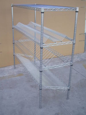 Conductive SMT Reel Shelving Trolley , Easy Movable Electronic Component Reel Storage