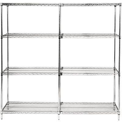 NSF Chrome Plated  Wire Shelving , Steel Wire Storage Shelves 24 x 24 Inch