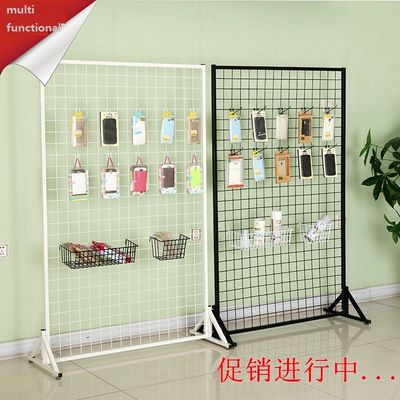 Multi - Functional Divider & Partition Commercial Wire Shelving , Metal Rolling Display Rack
