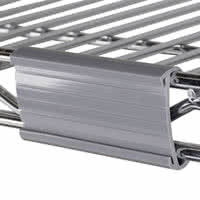 Plastic Label Holder Wire Shelving Parts , White Wire Shelving Accessories