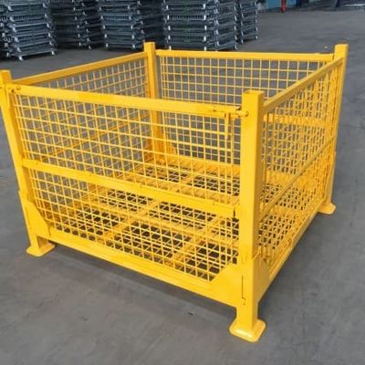 Heavy Duty Colorful Material Handling Equipment Folding Wire Mesh Container