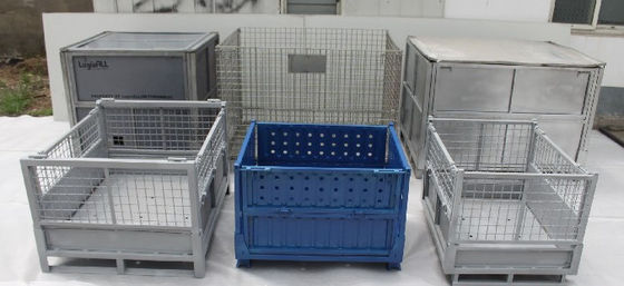 Customize Non-Standard Collapsible Wire Container With PP Liner For Warehouse