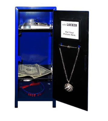 Blue Mini Heavy Duty Metal Locker Kids Storage Cabinets With Locks & Key