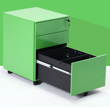 Fire Safe 3 Drawer Movable Under Desk Metal Filing Cabinet on Wheels