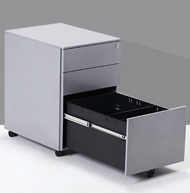 Fire Safe 3 Drawer Movable Under Desk Metal Filing Cabinet on Wheels