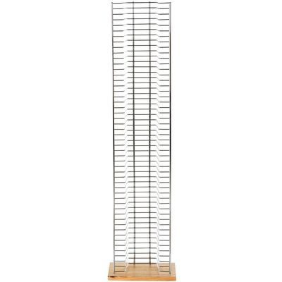 Free Standing Commercial Wire Shelving With Wooden Foot Base 8" * 6"* 28" H