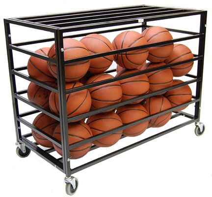 Ball Storage & Organizer Athletic Equipment Metal Mobile Cart Carriers OEM ODM