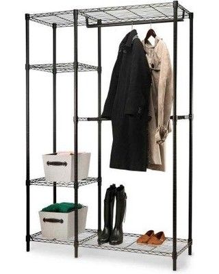 Heavy Duty Commercial Wire Shelving , Garment Wardrobe Metal Wire Racks For Storage