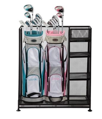 Golf  Sports Organizer Steel Wire Shelving Rack Two Bag Garage Wire Mesh Racking