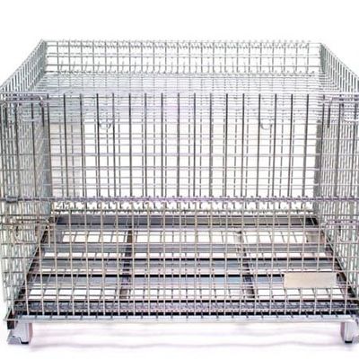 Hot Dipped Glavanized Metal Wire Containers For Fishing Industry