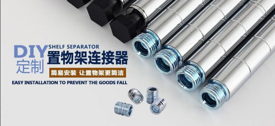 Carbon Steel Wire Shelving Parts Post Insert Connector Easy Assemble Without Tools