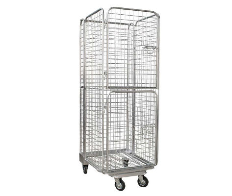 Custom Size  Wheeled Metal Cart 4 Side Lockable Easy To Transport