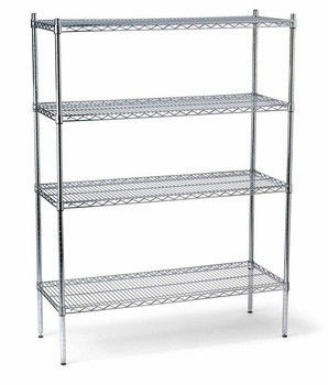 Zinc Steel Commercial Wire Shelving Storage Rack 4 Shelf For Refrigerated Warehouse