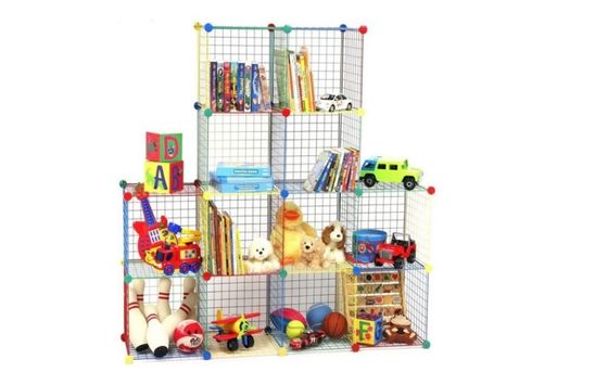 DIY Grid Wire Modular Cube Cage Versatile Shelving Easy Assemble Custom Color