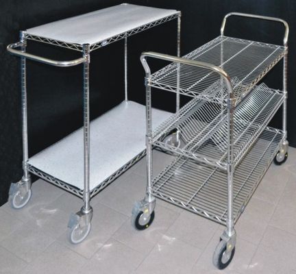 3 Layers Shelves Smt Reel Rack 460*910mm With Handles & Wheels