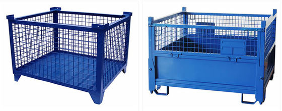 Collapsible Steel Wire Storage Bins For Food Industry 3 Years Warranty