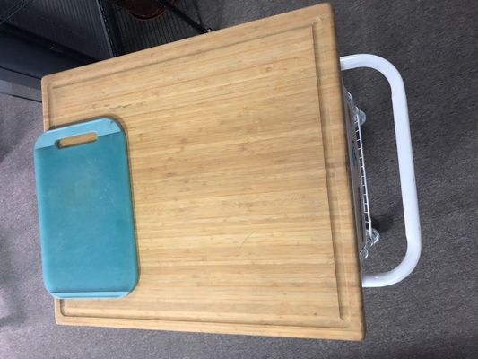 Free Standing Industrial Wire Shelving , Open White Kitchen Wire Cart Restaurant Furniture