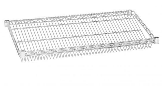 Unique Chrome Plated Steel Slanted Wire Shelving For Food Display