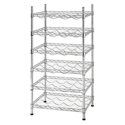 12 Bottle Stackable Wine Rack Champagne Bar Accessory Metal Free Standing