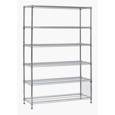 6 Layer Commercial Galvanized Food Storage Rack Adjustable Metal Shelving Units