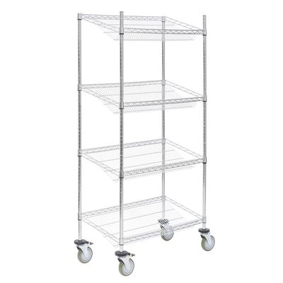 18" D X 36" W X 60" H Slanted Wire Basket Shelving Racks Fruits Display Storage