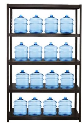 Fiberboard 4 - 5 Levels Rivet System Boltless Metal Shelving For Home / Office