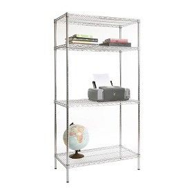 Hardware Chrome Wire Storage Racks Office Supplies Placed 14" X 36" X 48"