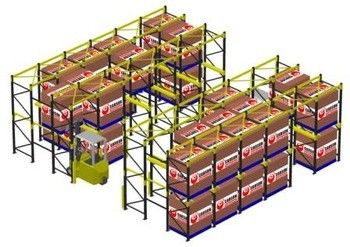 Refrigeration Engineering Beam Type Pallet Racking System Drive Through Racks