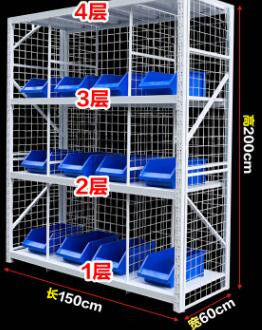 Four Tier Q235 Steel Pallet Shelving With Wire Decking For Garment