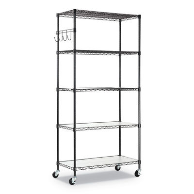 Durable  Commercial Wire Shelving Unit Restaurant Organizers 5 Tier Metal Storage Rack