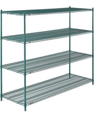 4 Tier Shelf Storage Rack Organizer Steel Wire Shelving For Mushrooms Growth