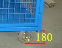 CE Collapsible Wire Container , Capacity 300kg U - Type Handle Platform Truck With 4 Mesh Sides