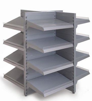 Lightweight Corner Rack Shelf  Metal Single Faced Supermarket Display Stands
