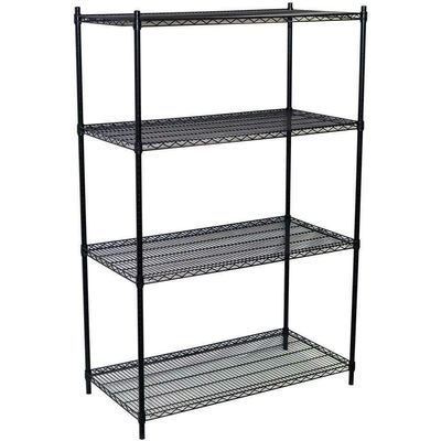 Carbon Steel Adjustable Wire Shelving Unit 4 Layers  In Work Place