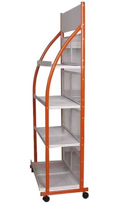 Custom Length Movable Retail Store Display Shelves Four Tiers For Snacks Storage