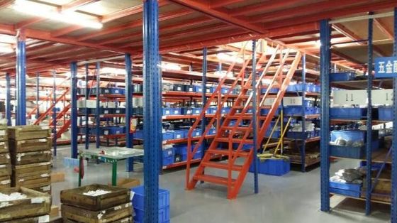 2 Layers Work Platforms Industrial Mezzanine Systems Loading 800 KG