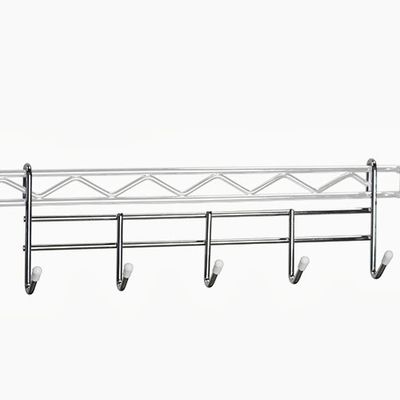 Kitchen Organiser Wooden Top Metal Chrome Basket Shelf Wire Trolley Cart