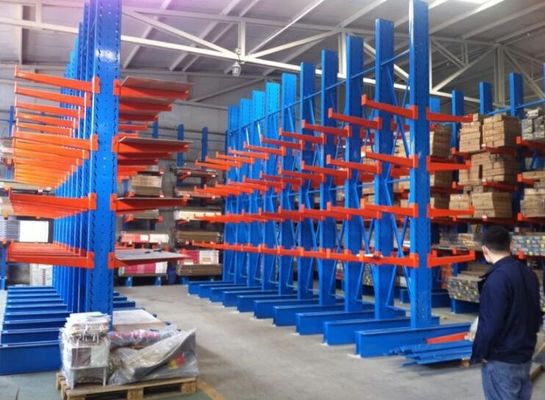Vertical Column Cantilever Pipe Storage Racks Double Faced / Single Faced