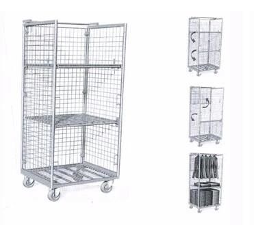 No Top Shelf Laundry Wire Utility Cart Three Mesh Layers With Hanger
