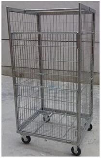 No Top Shelf Laundry Wire Utility Cart Three Mesh Layers With Hanger