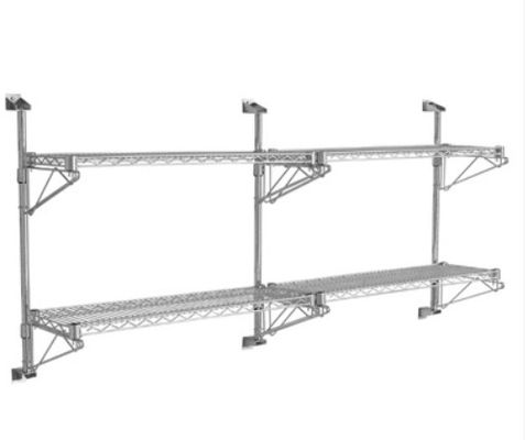 Commercial Wall Mounted Home Wire Shelving High Capacity 200lbs Per Shelf
