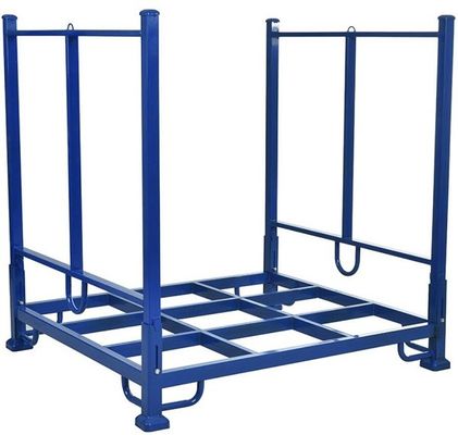 Foldable Steel Fabric Roll Storage Rack Forklift Workable Powder Coated Space Saved