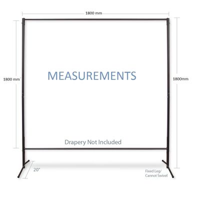 Multi - Purpose Portable Rod Stand Room Divider For Clinic Size 1800X1800mm