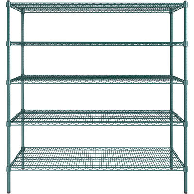 445lbs 200kg Five Tier Storage Home Wire Shelving With Wheels
