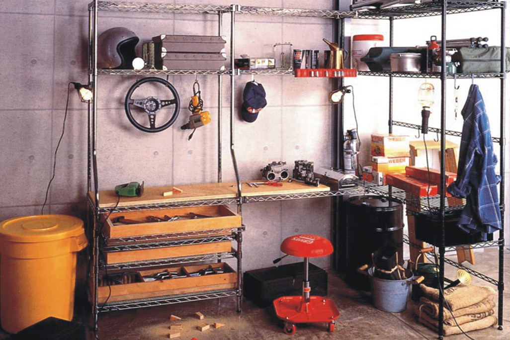 21" Depth Custom Garage Metal Storage Open Steel Wire Metal Shelving