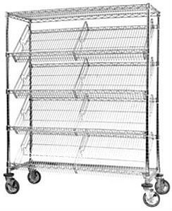 Highly Visible Slanted 27 Degree Angled Storage Shelves Display Solutions