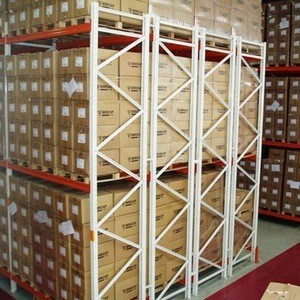 Four Rows Cold Steel Storage Shelving Racks For Factory Warehouse