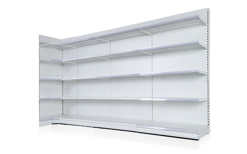 Grey White 5 Layers Metal Display Racks For Supermarket ,  Drug Store